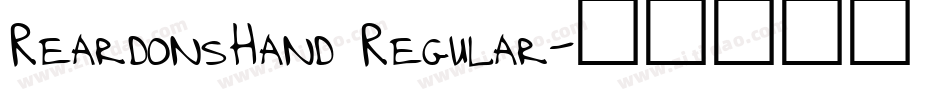ReardonsHand Regular字体转换